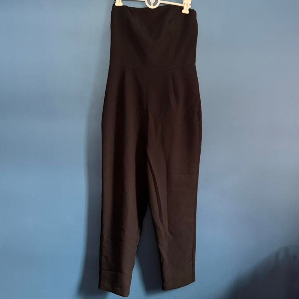 Express Black Strapless Jumpsuit Women's Size 6 Tailored Classy LBD Cocktail